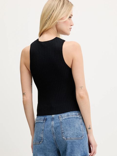 Tommy Jeans top kolor czarny DW0DW20975