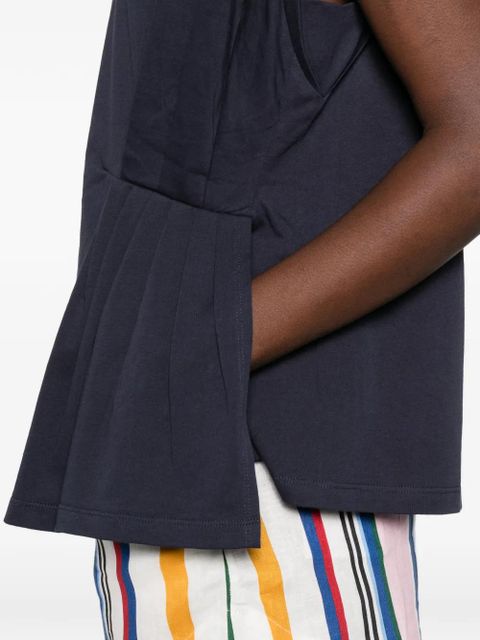 TWINSET pleated asymmetric T-shirt - Blue