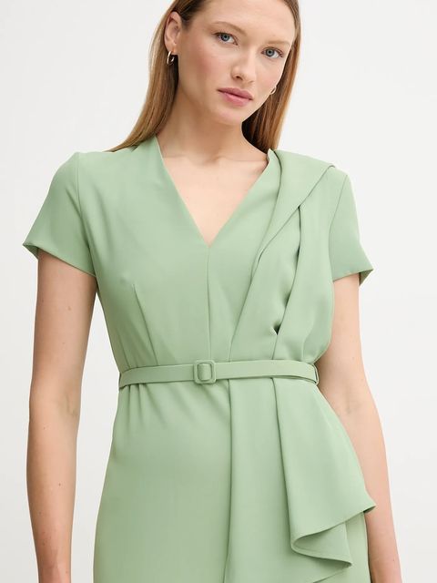 Sandro Ferrone sukienka kolor zielony mini dopasowana S23XBEBALDACCHINI