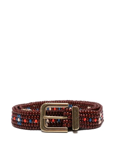 ETRO beaded buckle belt - Brown - zdjęcie produktu nr 1