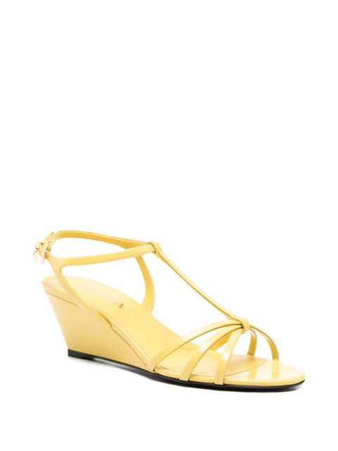 Prada T-strap wedge sandals - Yellow - zdjęcie produktu nr 2