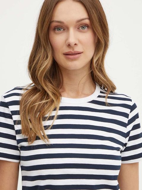 BOSS Orange t-shirt bawełniany damski kolor granatowy 50504192