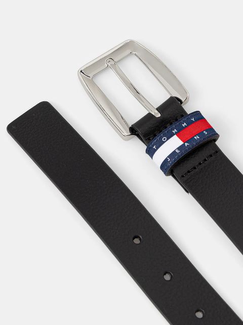 Tommy Jeans pasek skórzany damski kolor czarny AW0AW18099 - zdjęcie produktu nr 2