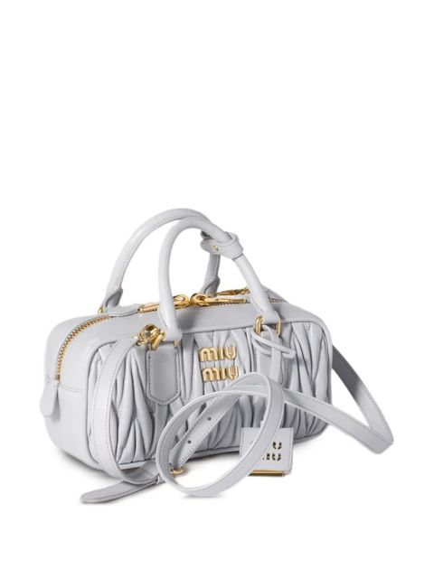 Miu Miu Arcadie matelassé leather tote bag - Grey