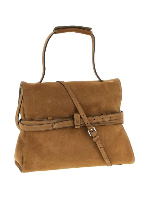 Moschino medium Tie Me belt-detail suede shoulder bag - Brown - zdjęcie produktu nr 2