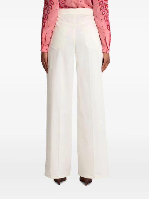 ETRO buttoned palazzo pants - White