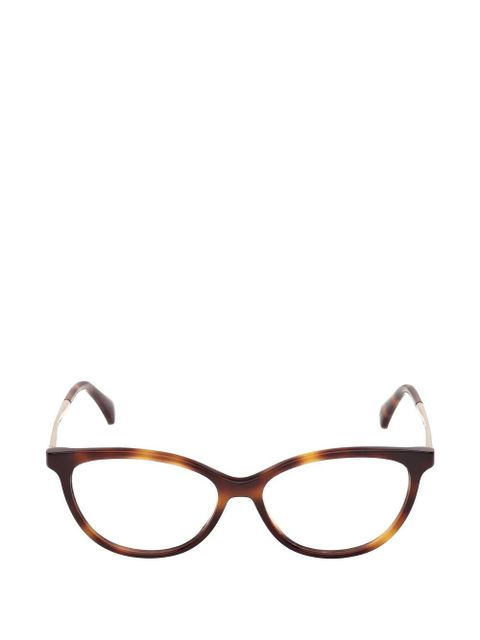 Max Mara Eyewear havana oval-frame glasses - Brown - zdjęcie produktu nr 1