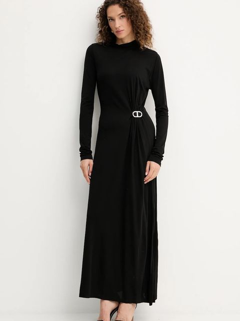 Twinset sukienka kolor czarny maxi prosta 252TP2024 - zdjęcie produktu nr 1