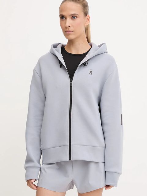 On bluza Focus Tech damska kolor fioletowy z kapturem gładka 1WF30370174 - zdjęcie produktu nr 1