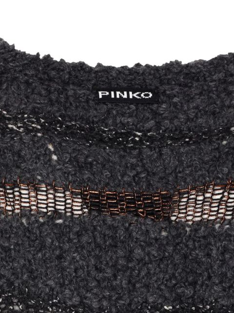 PINKO metallic-effect knitted sweater - Grey - zdjęcie produktu nr 2