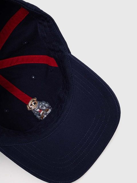Polo Ralph Lauren czapka z daszkiem bawełniana kolor granatowy z aplikacją 211949925 - zdjęcie produktu nr 2