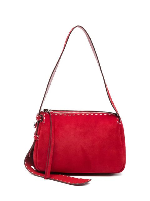 Tory Burch small Romy pick stitch tote bag - Red - zdjęcie produktu nr 1