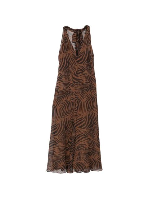 Max Mara zebra-print maxi dress - Brown - zdjęcie produktu nr 1