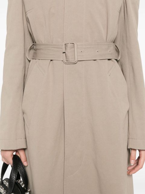 Balenciaga hooded trench coat - Brown
