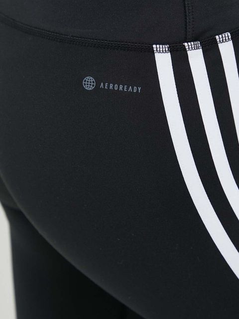 adidas Performance legginsy treningowe Train Essentials 3-Stripes kolor czarny z nadrukiem HT5438
