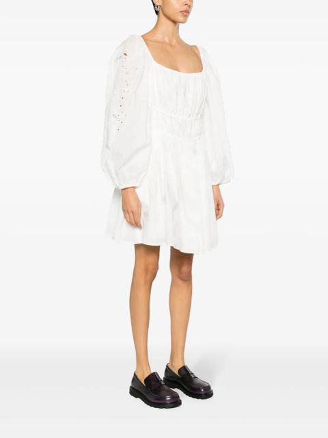 PINKO broderie anglaise mini dress - White
