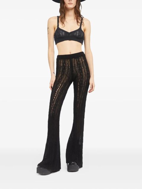 Alanui Desert Drift open-knit wool top - Black - zdjęcie produktu nr 2