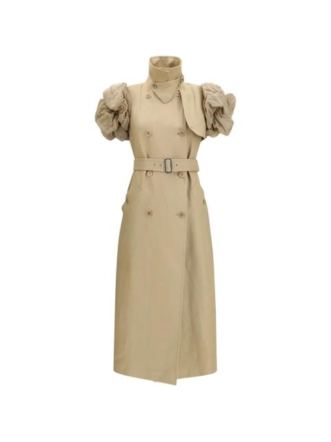 Max Mara puffed-sleeve double-breasted overcoat - Neutrals - zdjęcie produktu nr 1