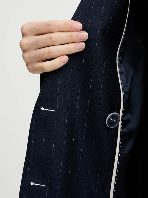 Guess marynarka ZANITA kolor granatowy dwurzędowa W5BN59 W2422