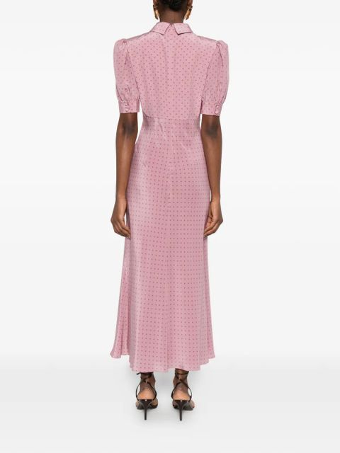 Alessandra Rich polka-dot midi dress - Pink