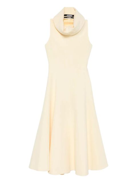 Jacquemus cowl-neck sleeveless dress - Yellow