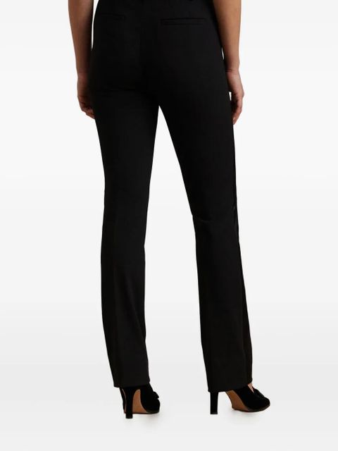 Lauren Ralph Lauren satin-stripe straight trousers - Black