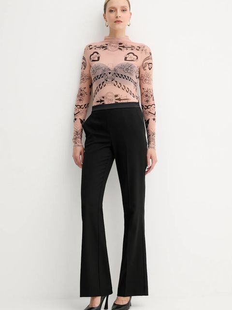 Pinko bluzka damska kolor beżowy wzorzysta 105798 A2VM - zdjęcie produktu nr 2