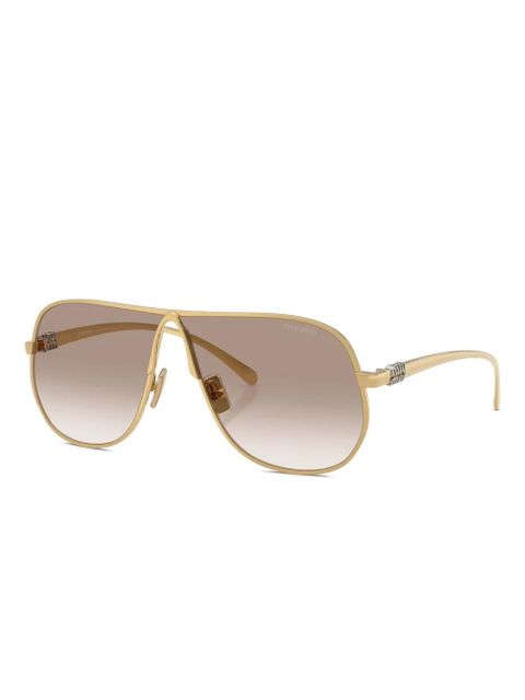 Miu Miu Eyewear geometric sunglasses - Gold - zdjęcie produktu nr 2