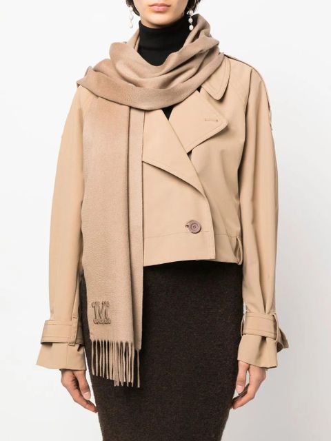 Max Mara embroidered-logo scarf - Neutrals - zdjęcie produktu nr 2