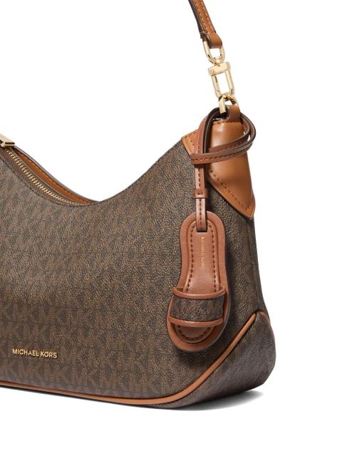 Michael Kors logo-print slide bag-charm - Brown