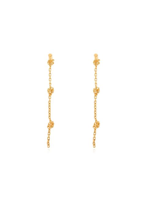 Jil Sander chain knot-detail drop earrings - Gold - zdjęcie produktu nr 2