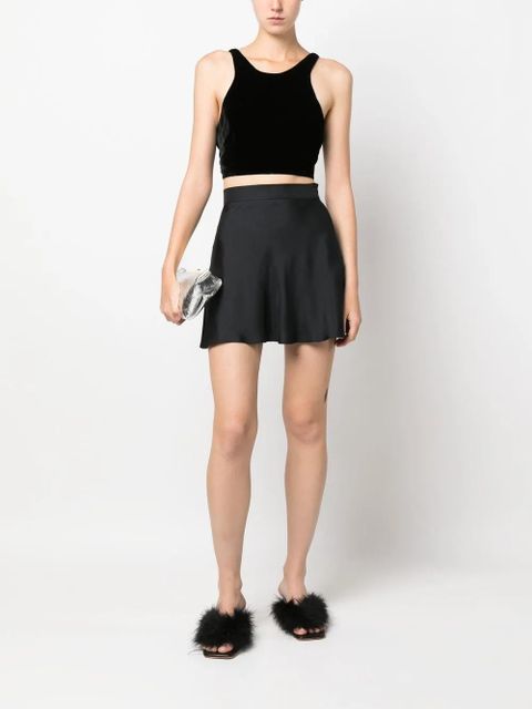 MANURÍ flared silk mini skirt - Black - zdjęcie produktu nr 2