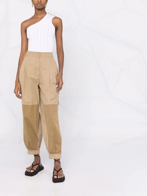 Balmain asymmetric button detail top - White