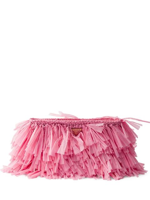 Prada medium fringed clutch bag - Pink - zdjęcie produktu nr 1