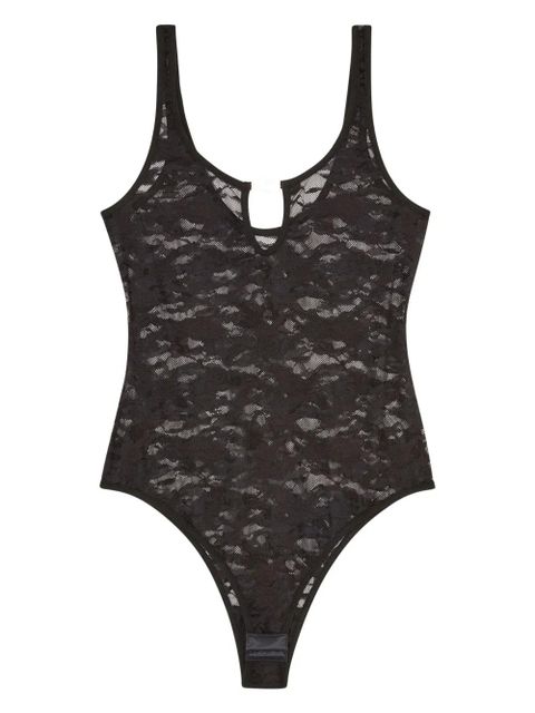 Diesel logo-plaque lace bodysuit - Black - zdjęcie produktu nr 1