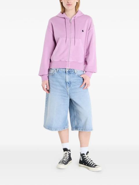 Carhartt WIP Nelson logo-patch zip-up hoodie - Purple - zdjęcie produktu nr 2