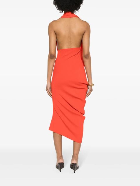 FENDI halterneck asymmetric midi dress - Orange - zdjęcie produktu nr 2