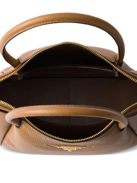 Prada small leather tote bag - Brown