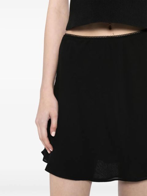 Reformation Brandy bow-detailing miniskirt - Black