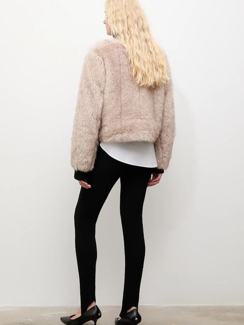 Answear.LAB kurtka kolor beżowy przejściowa - zdjęcie produktu nr 2