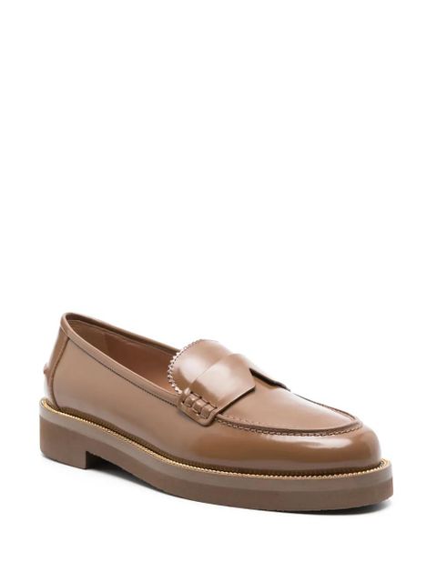 Aquazzura Aqua leather loafers - Brown - zdjęcie produktu nr 2