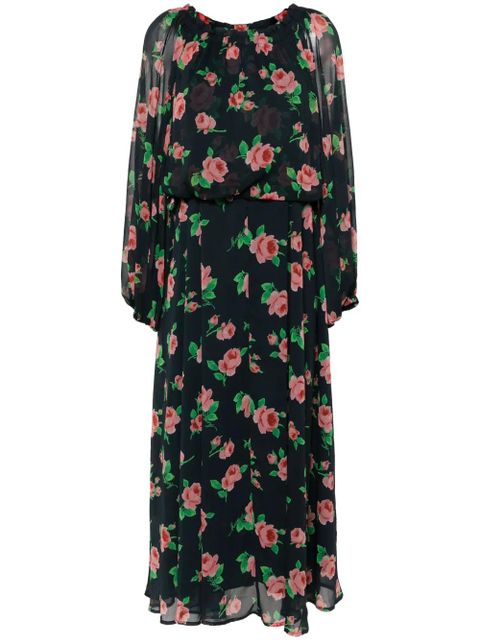 ROTATE BIRGER CHRISTENSEN floral-print chiffon maxi dress - Blue - zdjęcie produktu nr 1