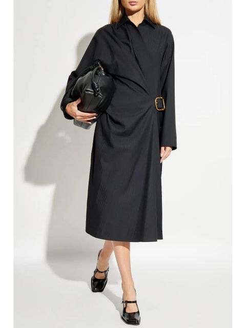 LOEWE belted wool dress - Black - zdjęcie produktu nr 2