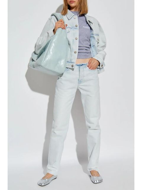 Balenciaga washed-denim jacket - Blue