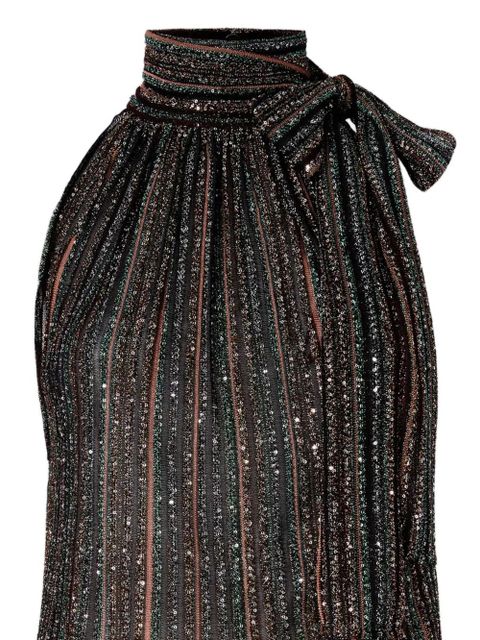 Missoni tie-neck striped top - Black - zdjęcie produktu nr 2
