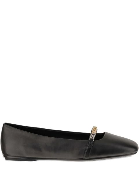 PINKO chain-embellished ballet flats - Black - zdjęcie produktu nr 1