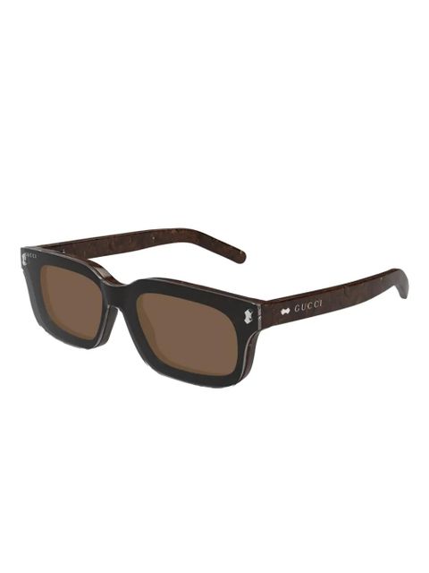 Gucci Eyewear rectangle-frame sunglasses - Brown - zdjęcie produktu nr 2