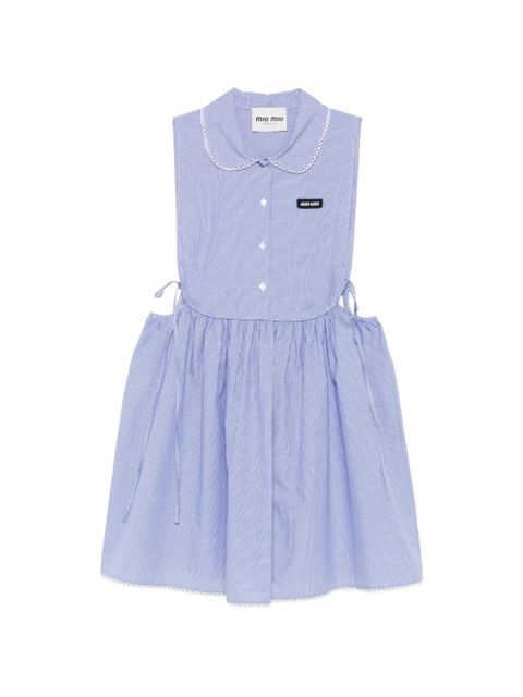 Miu Miu Peter Pan collar gingham dress - Blue - zdjęcie produktu nr 1