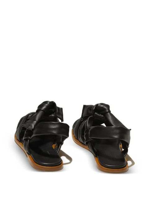 Hereu Bena interwoven knotted sandals - Black