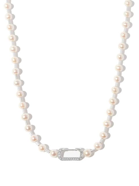 EÉRA 18kt white gold diamond and pearl necklace - Silver - zdjęcie produktu nr 1